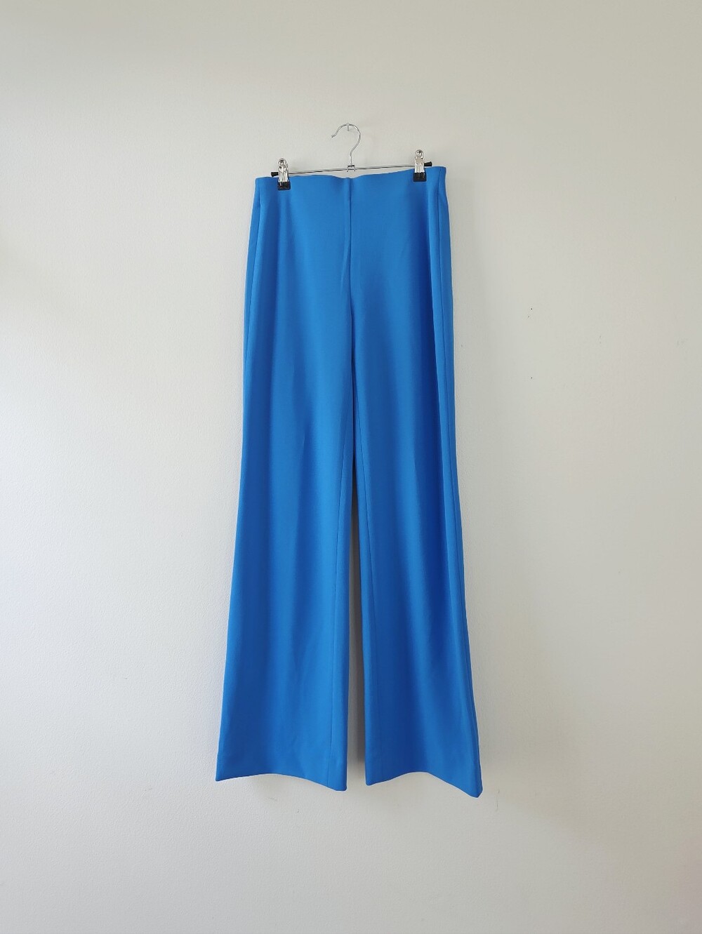 White House Black Market Slip On Wide Leg Pants Isla Blue Size 4